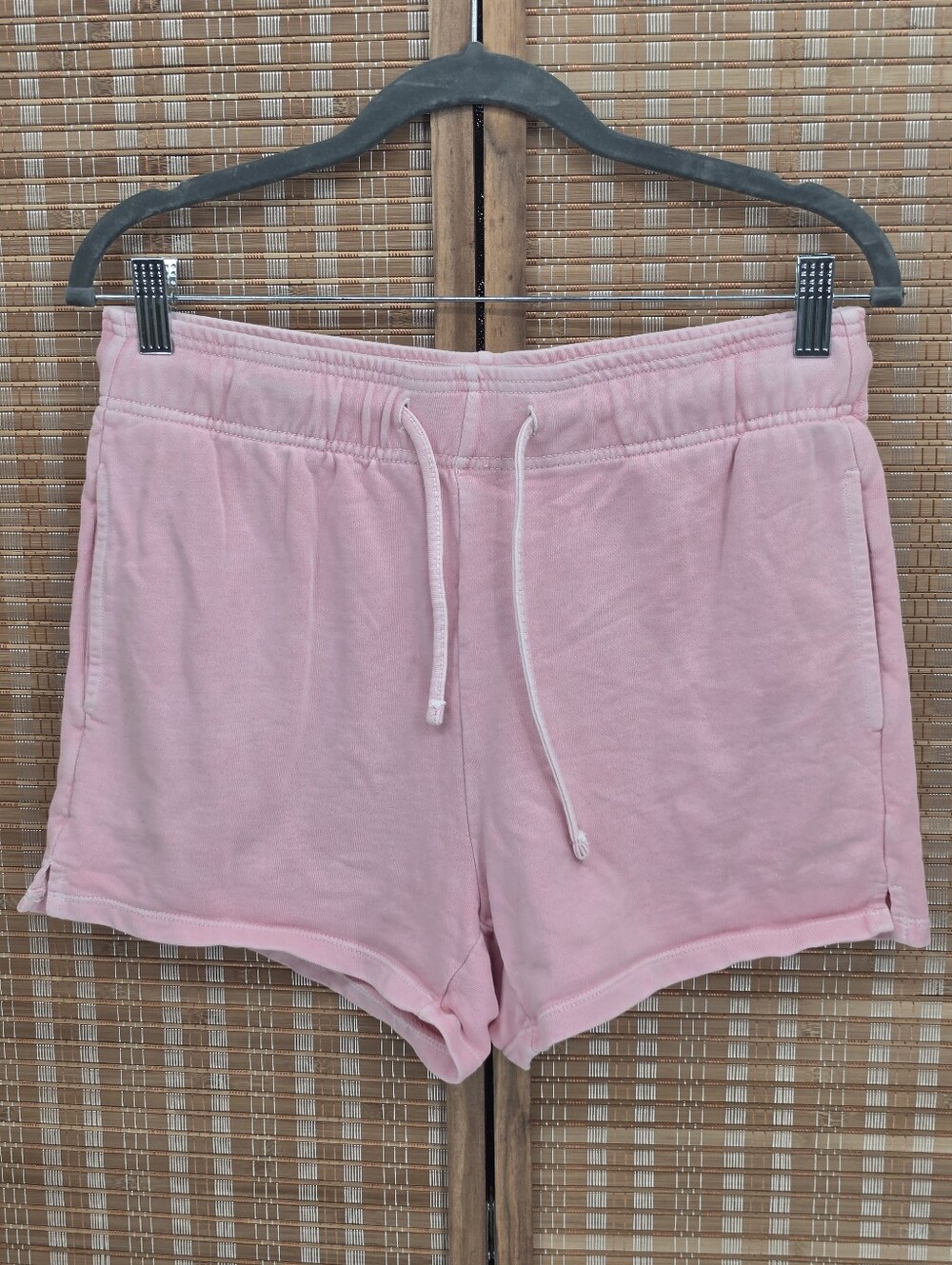 ☆ Abound Pink French Terry Drawstring Waist Organic Cotton Shorts Size Small